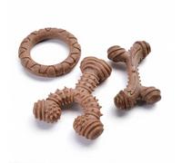 MECOOL Indestructible Dog Chew Toys for Aggressive Chewers 3PCS, Durable Bacon Flavored Nylon Bones for Small Dogs, Puppy Teething Toys, Long Lasting Nylon Dog Chews