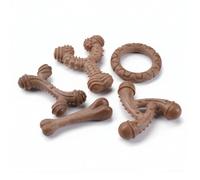 MECOOL Indestructible Dog Chew Toys for Aggressive Chewers 5PCS, Durable Bacon Flavored Nylon Bones for Small Dogs, Puppy Teething Toys, Long Lasting Nylon Dog Chews