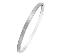 Mecool S999 Sterling Silver Polished Bangle Bracelet Closed Circle Bracelet for Women Inside Diameter 6.5cm
