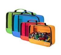 Mecozone 4 PCS Toys Storage Bag, Classic Bricks Building Set Storage Bag, Travel Case for Building Toys, Puzzles, Small Large Size