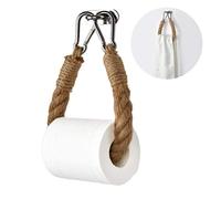 Mecozy Toilet Paper Holder Vintage Hemp Rope Toilet Paper roll Holder for Toilet Bathroom Bath(60cm)-1