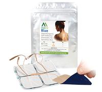 Med-Fit Blue Sensitive Skin TENS Pads 5cm x 5cm 100% Natural Hydro-Gel - Bumper Pack 12 Pads 3 Pack