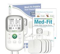 Med-Fit Pebble Dual Channel TENS Machine: 30 Programmes for Pain Relief - EMS Stimulation - Portable & Battery Operation