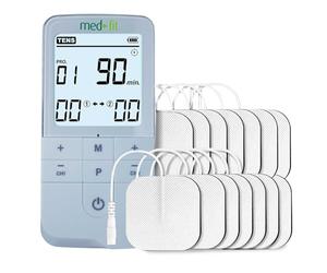 Med-Fit Professional Rechargeable Dual Channel Combined TENS & Muscle Stimulator - for Pain Relief, Muscle Re-Education, Relaxation, and Strengthening - Manual Adjustments & 32 Built-in Programmes