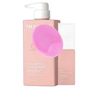MED Hyaluronic Acid Body Moisturiser Set- Body Cream (444ml) + Hydrating Serum Booster (50ml) with Facial Cleansing Brush- Skincare for Dry, Crepey & Aging Skin- Vegan. Cruelty-Free + Prosperina Card