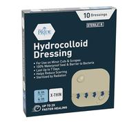 MED PRIDE Hydrocolloid Wound Dressing Pads| 10-Pack, Sterile Adhesive Patches| Individually Packed, Highly Absorbent, Water-Resistant & Comfortable X-Thin 4'' x 4''