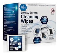 MED PRIDE Premoistened Lens Wipes | Anti-Static, Anti-Fog, Quick-Dry & Scratch-Free| 100 Cleaning Cloths for LED Touch Screen, iPhones, iPads, Computer Monitors, Eyeglasses, Camera Lenses, Laptop