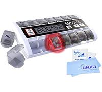 Med-Q Digital Pill Box Dispenser with Liberty Cloth and 2 Electronic Wipes