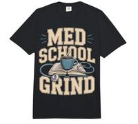 Med School Grind Coffee Book Stethoscope Study Comfort Colors Adult Heavyweight T-Shirt