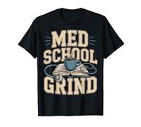 Med School Grind Coffee Book Stethoscope Study T-Shirt