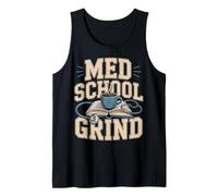 Med School Grind Coffee Book Stethoscope Study Tank Top