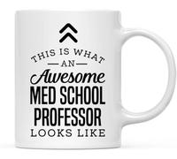 Med School Professor for Coworker Him Her Novelty Ceramic Coffee Mugs Cup Double Side Printed Ceramic Tea Mug Mom Dad Friend Wife Husband Gift 11Oz