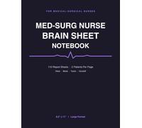 Med-Surg Nurse Brain Sheet Notebook: 110 Report Sheets, 2 Patients Per Page for Medical-Surgical Nurses - Vitals, Meds, Tasks & Handoff Log | 8.5 x 11