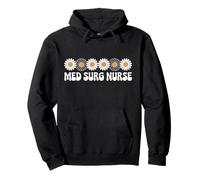 Med Surg Nurse Floral Retro Nursing Student Healthcare Pullover Hoodie