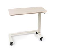 Medacure Medacure Bedside Table with Wheels - Overbed Table Hospital Bed - Home, Food, Laptop, Reading - - 50lb Capacity - Light Oak