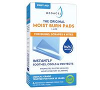 Medagel The Original Moist Burn Pad - Hydrogel Healing Pads, Soothing and Moist Skin Care Patches for Burns and Wounds, 2" x 3"