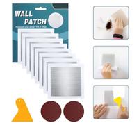 medaheky 2'' By 2'' Drywall Hole Repair Patch 8PCS Wall Repair Patches Self Adhesive Plasterboard Patch Aluminum Drywall Repair Kit for Repairing Holes Cracks Ceilings Filler