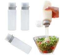medaheky 3 Pcs Refillable Condiment 5 Hole Container with Lid Seasoning Bottles Dispensers Porous Condiment Squeeze Bottle for Ketchup Mayonnaise Mustard Hot Sauce Oil (6oz)