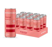 MEDAHUMAN CBD Drink (20mg), Energy, Cranberry & Lime, with Natural Caffeine, Ginseng, Vitamin C & B, Low Calorie, Vegan, Nootropic, Adaptogens & CBD Infused Clean Energy Drink (Pack of 12 x 250ml)