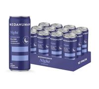 MEDAHUMAN CBD Still Drink (20mg), Night, Sour Cherry & Hibiscus, with Valerian Root, Vitamin D3 & Magnesium,Adaptogens & CBD Sleep Aid & Anxiety Relief Drink (Pack of 12 x 250ml),Packaging May Vary