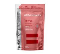 Medahuman Energy Superblend Powder with Cordyceps & Chaga Mushrooms, Maca & Green Tea Extract - Berry Flavour Natural Caffeine Adaptogen Pre Workout Support - 150g