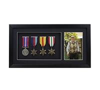 Medal 3D Deep Medal Box Frame With 6×4 inch Photo For War, Military and Sports Medals