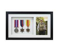 Medal 3D Deep Medal Box Frame With 6×4 inch Photo For War, Military and Sports Medals
