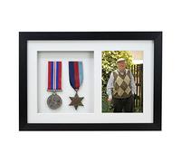 Medal 3D Deep Medal Box Frame With 6×4 inch Photo For War, Military and Sports Medals