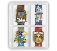 Medal Display Organizer Storage Binder Pages Medium Size Award Medals up to 3.5”x 4.75”x 0.5” - 2 Pack for 8 Medals