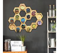 Medal Holder Display Household Honeycomb Combination Medal Displays Stand Wooden Medal Display Stand for All Sports Medal, Running Medal