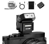 MEDALight F2 Mini Camera Flash 2.4GHz Wireless Off-Camera Flash for Canon/Sony ZV1/Fuji/Nikon/Ricoh Gr3/Digital Camera/Hot Shoe Flash for DSLR Camera/Magnetic Base & 10m Remote Control(Black).