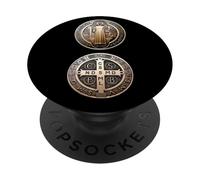 Medalla de San Benito PopSockets Adhesive PopGrip