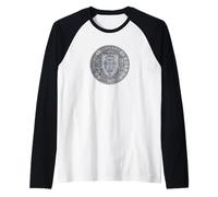 Medallion Featuring Family Crest of Saint Joan of Arc Raglan Baseball Tee