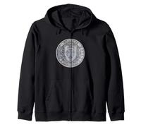 Medallion Featuring Family Crest of Saint Joan of Arc Zip Hoodie