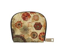 Medallion Multi Leather Semi-Circular Card Bag, Compact and Convenient, Easy to Store