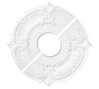 Medallion with Divided Ceiling - PU 30 cm | Ceiling Fan Cover Split Plate | Elegant Self Adhesive Cover with Tight Fit - For Indoor Study, Bedroom, Library, Restaurant, School