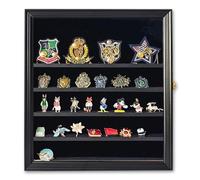 Medals Display Case,Challenge Coin Display Wall Mount,Military Challenge Coin Display Shadow Box,Shadow Box Frame with Removable Shelves,PokerChipsCoinHolder,SolidWood MedalDisplay CaseShadowBox
