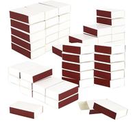 Medanera 80 Pcs Blank Match Containers 2.28 x 1.42 x 0.59 inch DIY White Plain Match Boxes Bulk with Double Sided Striker for Guest Wedding Party Favors Baby Shower Birthday Gifts(No Matches)