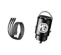 MEDAPI Car Phone Charger Cable for MG3 MG4 EV/MG5/MG6 MG HS/MG Marvel R/MG ZS, Fast Charging Cigarette Adapter Practical Car Accessories,A-Black