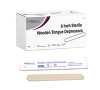MedBlades Box of 100 Sterile 6 inch Disposable Tongue Depressors Medical Hobby Craft Dental