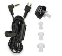 MEDca 2.5mm Hearing Aid Replacement Cord w/ 2-Pin Receiver & Earbud Set - Compatible with Pocket Hearing Aid Cable for Body Worn Sound Amplifiers - Personal Hearing Amplifier Accessory & 3 Ear Domes