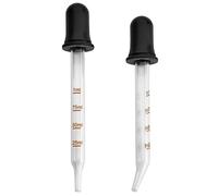 MEDca Eye Dropper - (Pack of 2) Bent & Straight Tip Calibrated Glass Medicine Droppers for Medications or Essential Oils Pipette Dropper for Accurate Easy Dose and Measurement (1 mL Capacity)