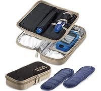 MEDca Insulin Cooler Travel Case - Insulated Portable Diabetic Pouch with 2 Gel Ice Packs - Reusable Lightweight & Durable Organizer Bag Cooler for Medications Diabetes Pen, and Supplies