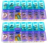 MEDca Weekly Pill Organizer, Twice-a-Day, Pack of 2