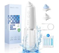 Medcodes Nasal Irrigation System, Electric Sinus Rinse Machine with 30 Salt Packets, Dual Water Tank Self-Cleaning and Automatic Waste Collection, Nasal Washer for Congestion & Sinus Care (Large A)