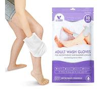 Medcosa Adult Body Wipes - Wet Wipes for Adults - Intimate Disposable Shower Body Wipe Shaped Like a Glove - Unscented Premoistened - Bed Bath Wet Wipe - Pack of 50 Wash Cloths