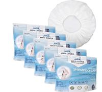 Medcover No Rinse Shampoo Caps Pack of 6 - Waterless Hair Wash for Elderly, Bedridden & Post-Surgery | Aloe Vera, Vitamin E & ProVitamin B5 | Hypoallergenic, Alcohol & Latex Free