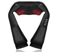 Medcursor Neck Massager with Heat, Deep Tissue Shiatsu Massager, 3D Kneading Shoulder and Back Massage Pillow for Pain Relief, Suitable for Home, Office (Black)