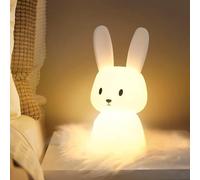 MEDE Baby Night Light with 265 Colors Change & 3H Timer - Bunny Touch Lamp for Girls, Rechargeable Cute Nursery Light for Toddlers, Children and Newborns