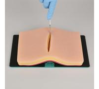 MedEduQuest Advanced 5 Layers Suture Pad with Hook & Loop Device for Practice - Light